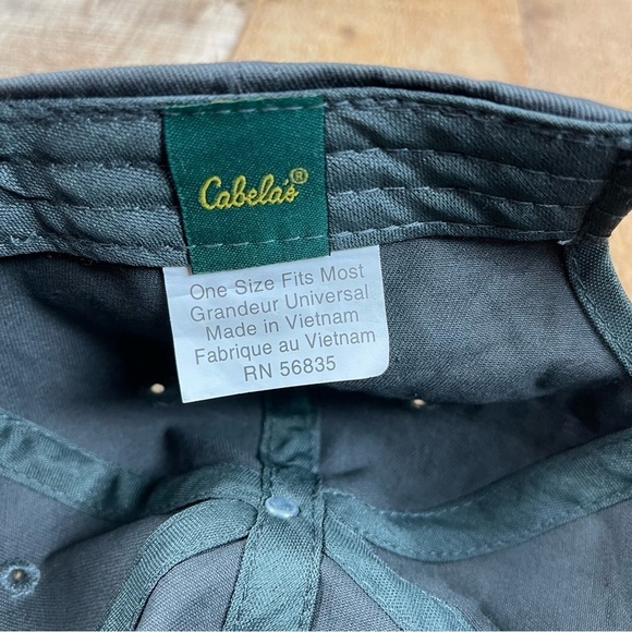 Cabela's Club Adjustable Baseball Cap Hat Grey Yellow One Size Fits Most Outdoor - Picture 5 of 6